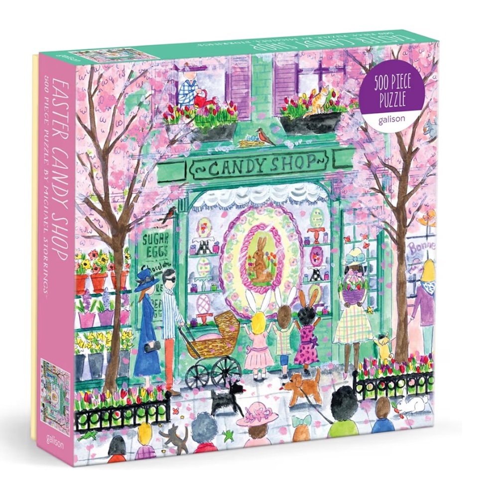 Galison Easter Candy Shop 500 Piece Puzzle by Michael Storrings
